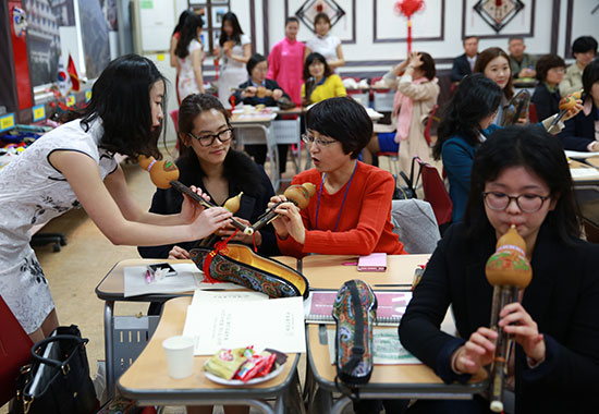 韩国泰成中高等学校汉语教学点举办中华传统文化交流座谈会