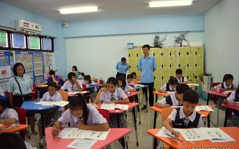 泰国农业大学孔子学院素可泰光中学校考点举办YCT考试
