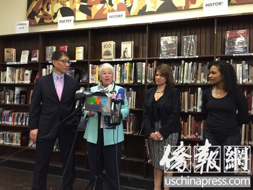 纽约市教育局长法瑞娜宣布将在全市范围内扩充多语言教学课程。（美国《侨报》/陈辰